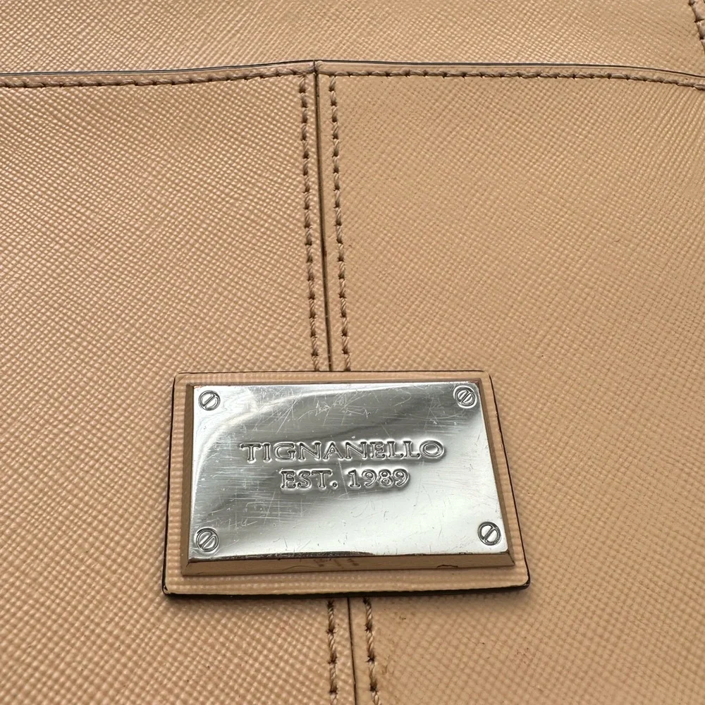 Tignanello Bella Belt Belt in Nude Coated Leather Crossbody Removable Strap